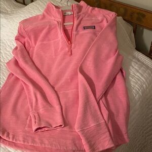 Vineyard vines, ladies, quarter zip, pink shep shirt